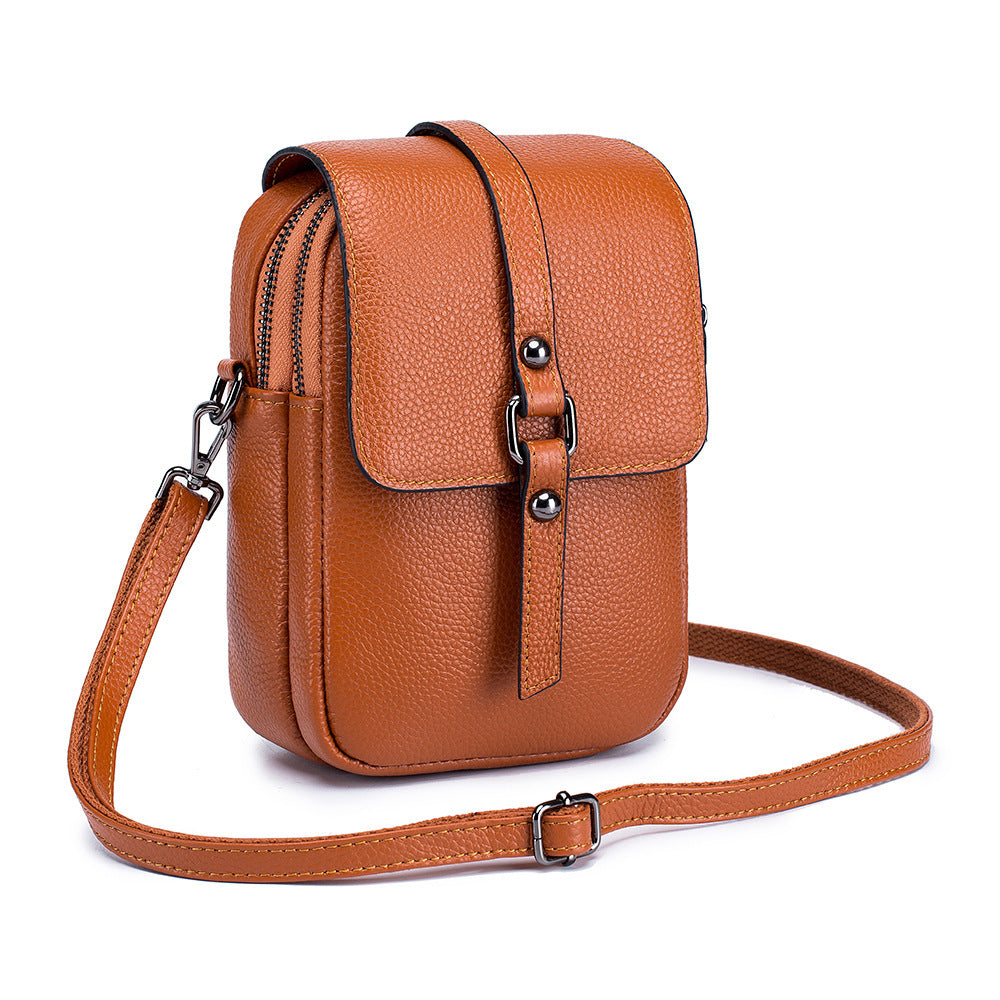 Sac en Cuir Diagonal pour Téléphone Portable