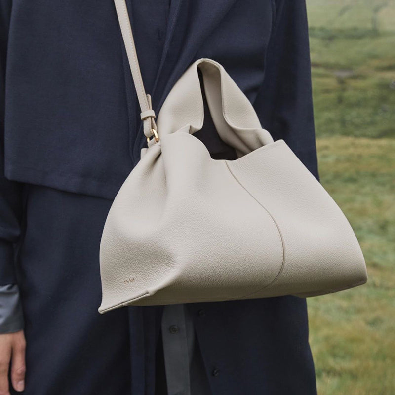 Chic Organic - Sac drapé en cuir de veau