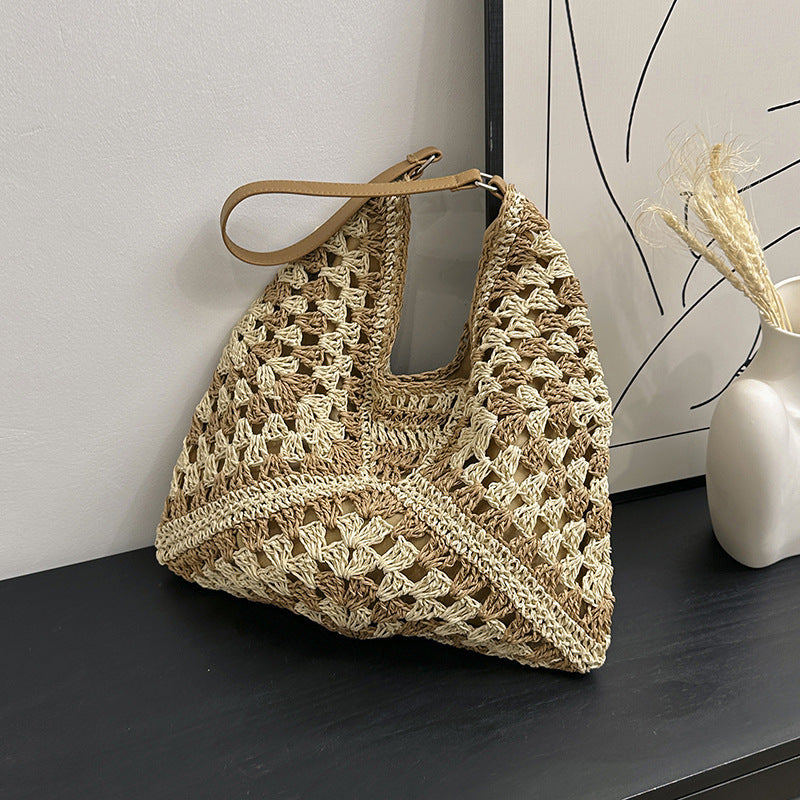 TOTE BAG NOIR ET BLANC TISSAGE