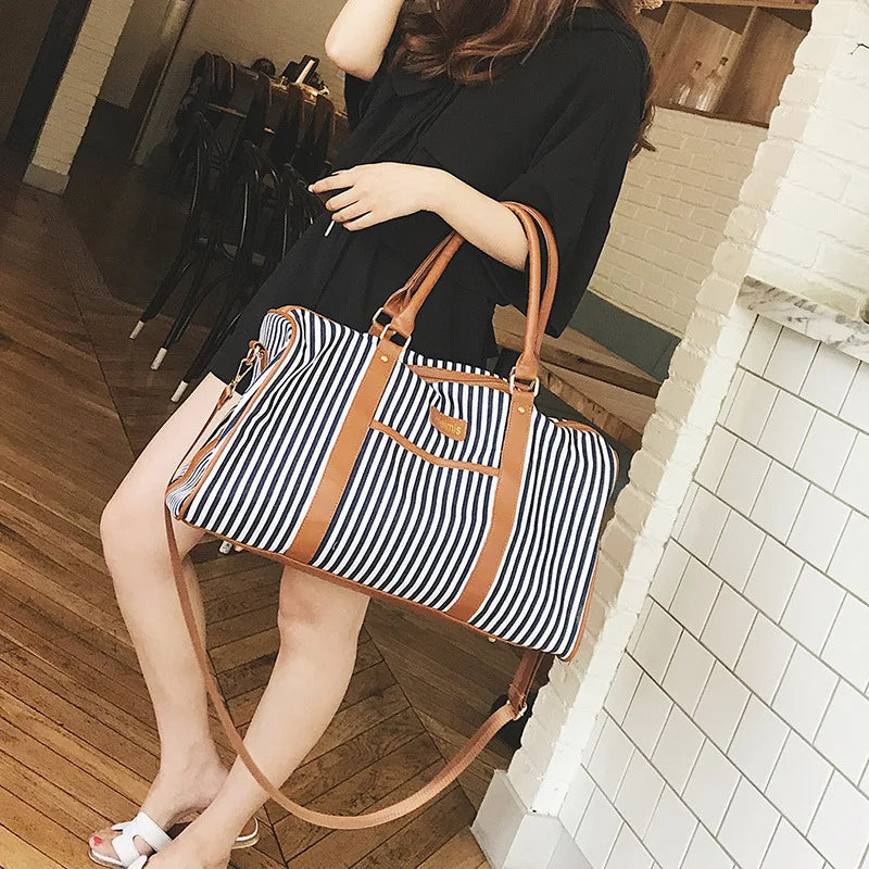 Striped Travel Bag