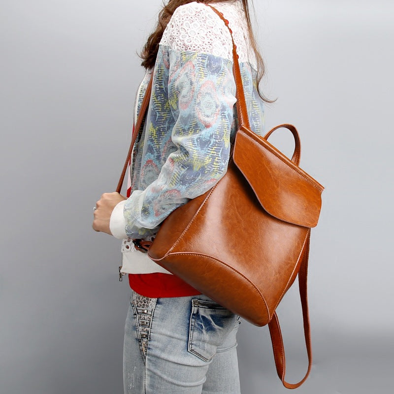 WOMEN'S VERSATILE COW LEATHER BACKPACK